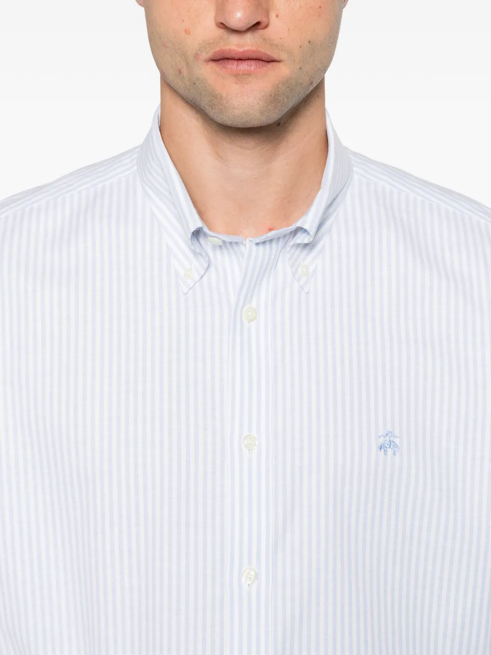 Brooks Brothers striped button-down shirt Wit