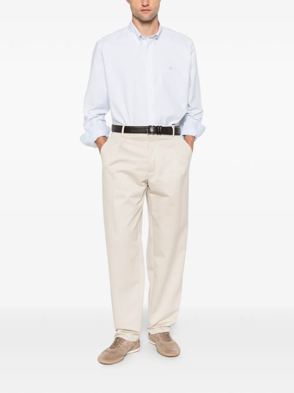 Brooks Brothers Striped Button-down Shirt In Blue