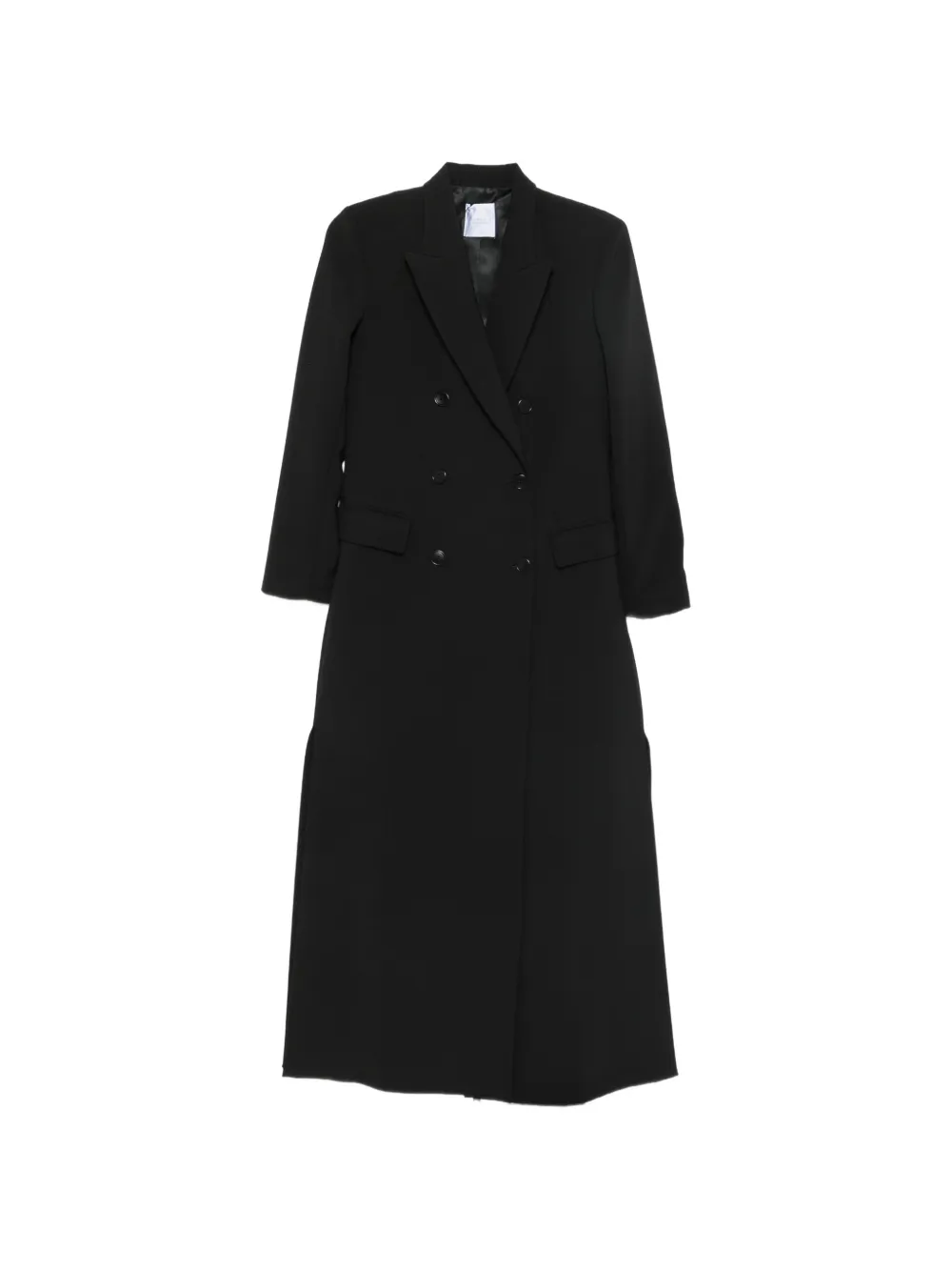 Cenere GB double-breasted peak-lapel coat - Black