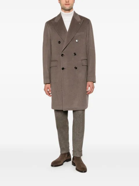 Tagliatore double-breasted peak-lapels coat