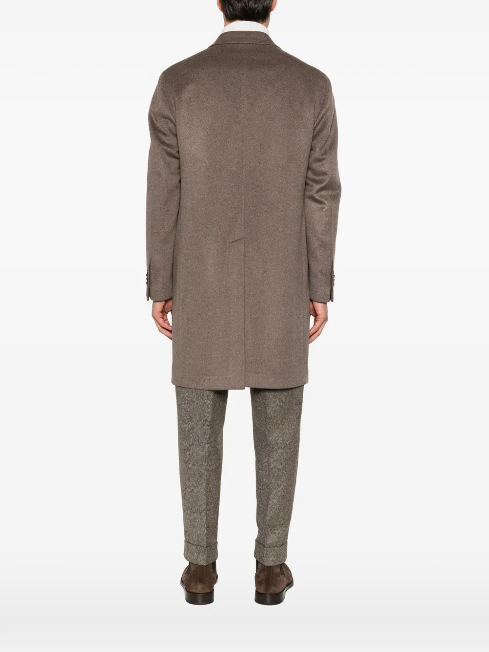 Tagliatore double-breasted peak-lapels coat Bruin