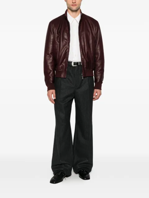 Tagliatore zip-up leather jacket