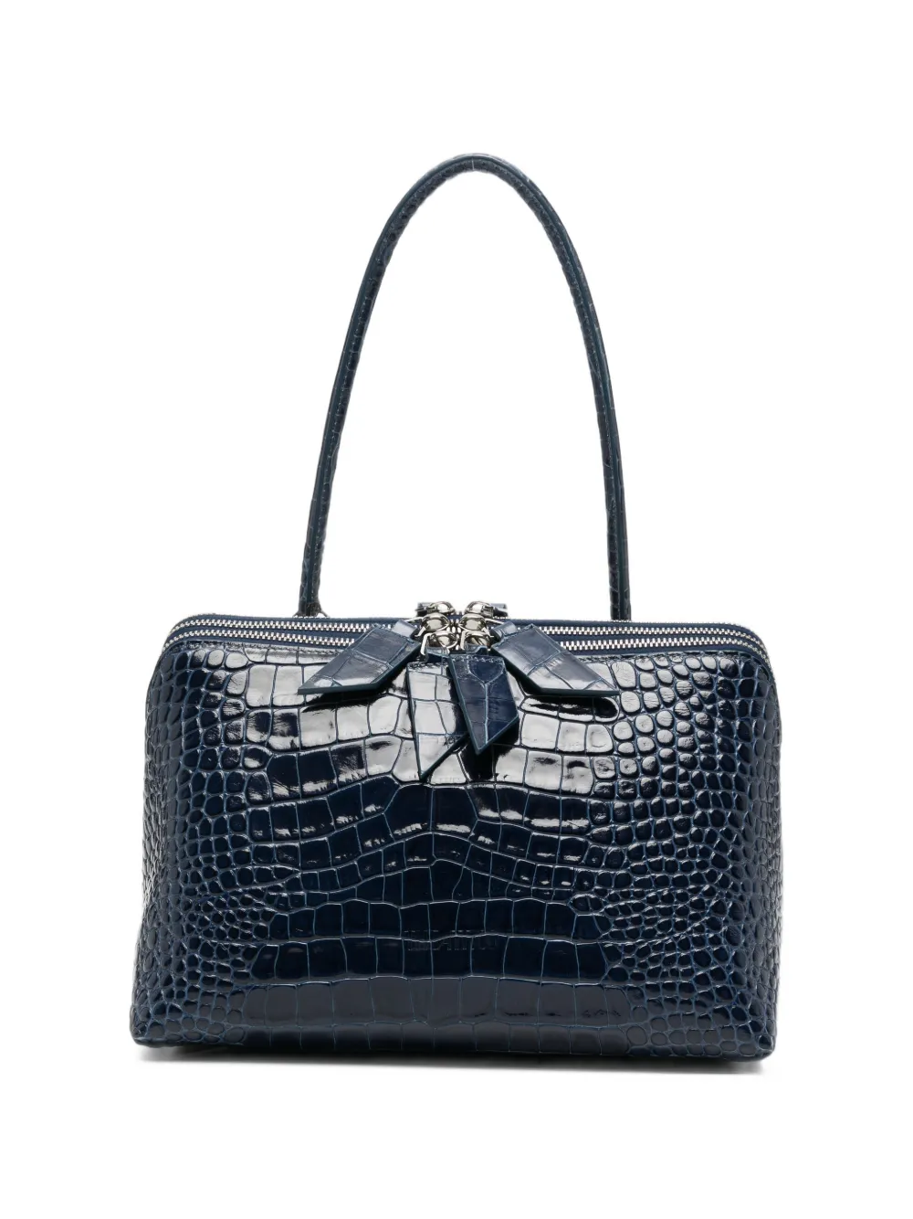 The Attico L'altra di Milano leather shoulder bag - Blue