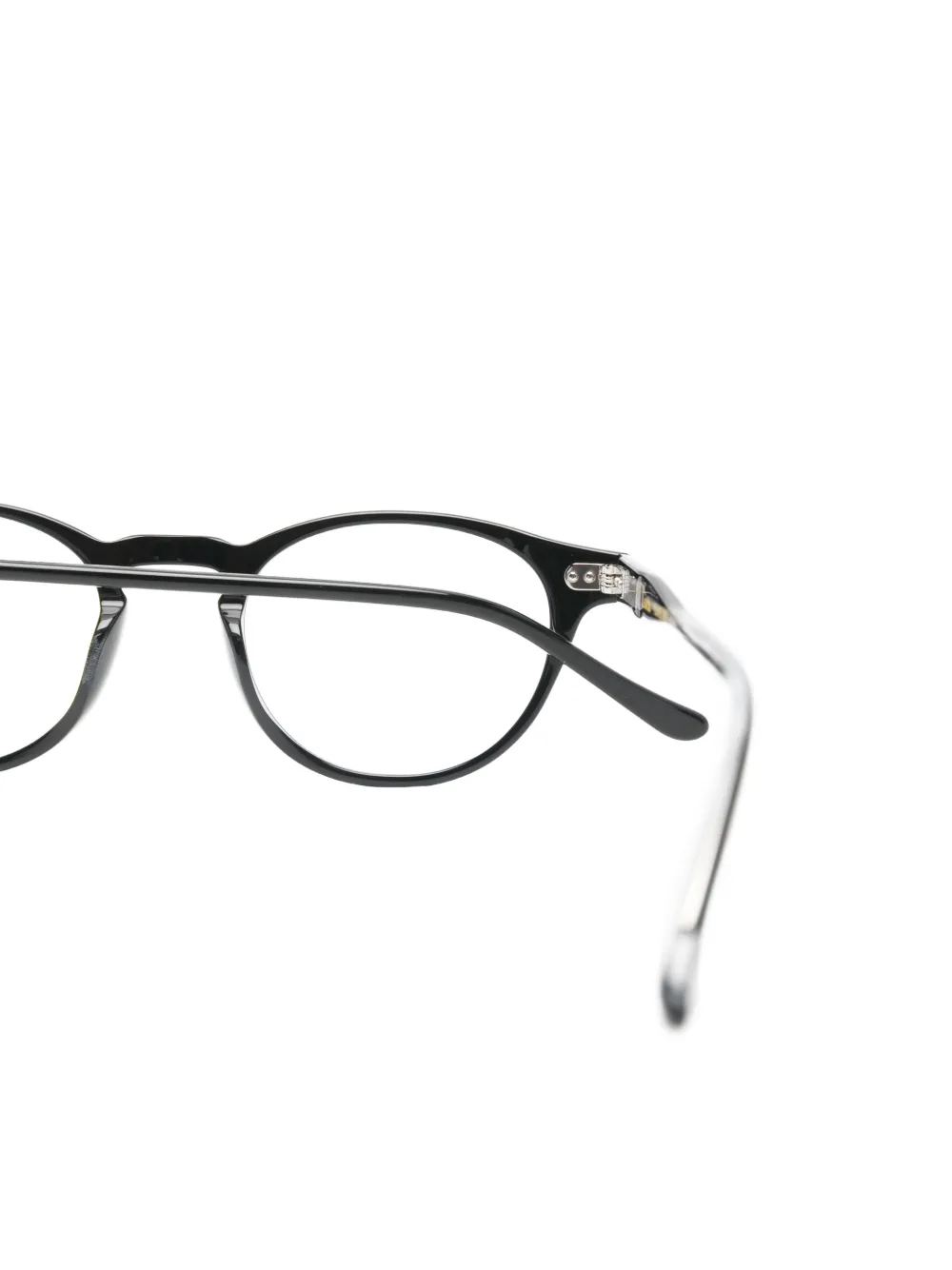 Lesca Bref round-frame glasses Zwart