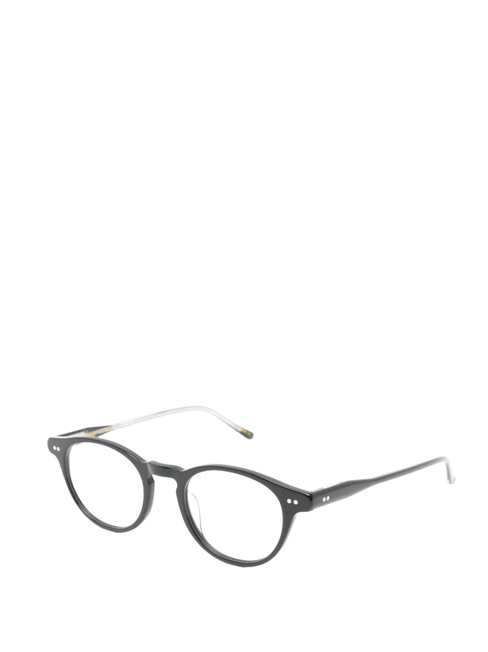 Lesca Bref round-frame glasses Zwart