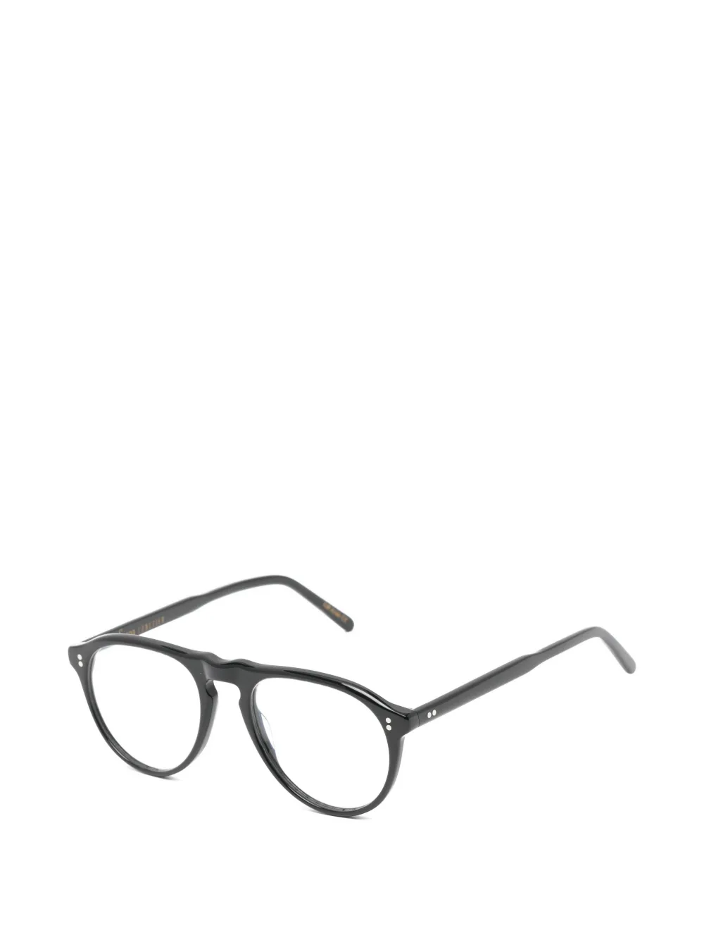 Lesca Tony round-frame glasses Zwart