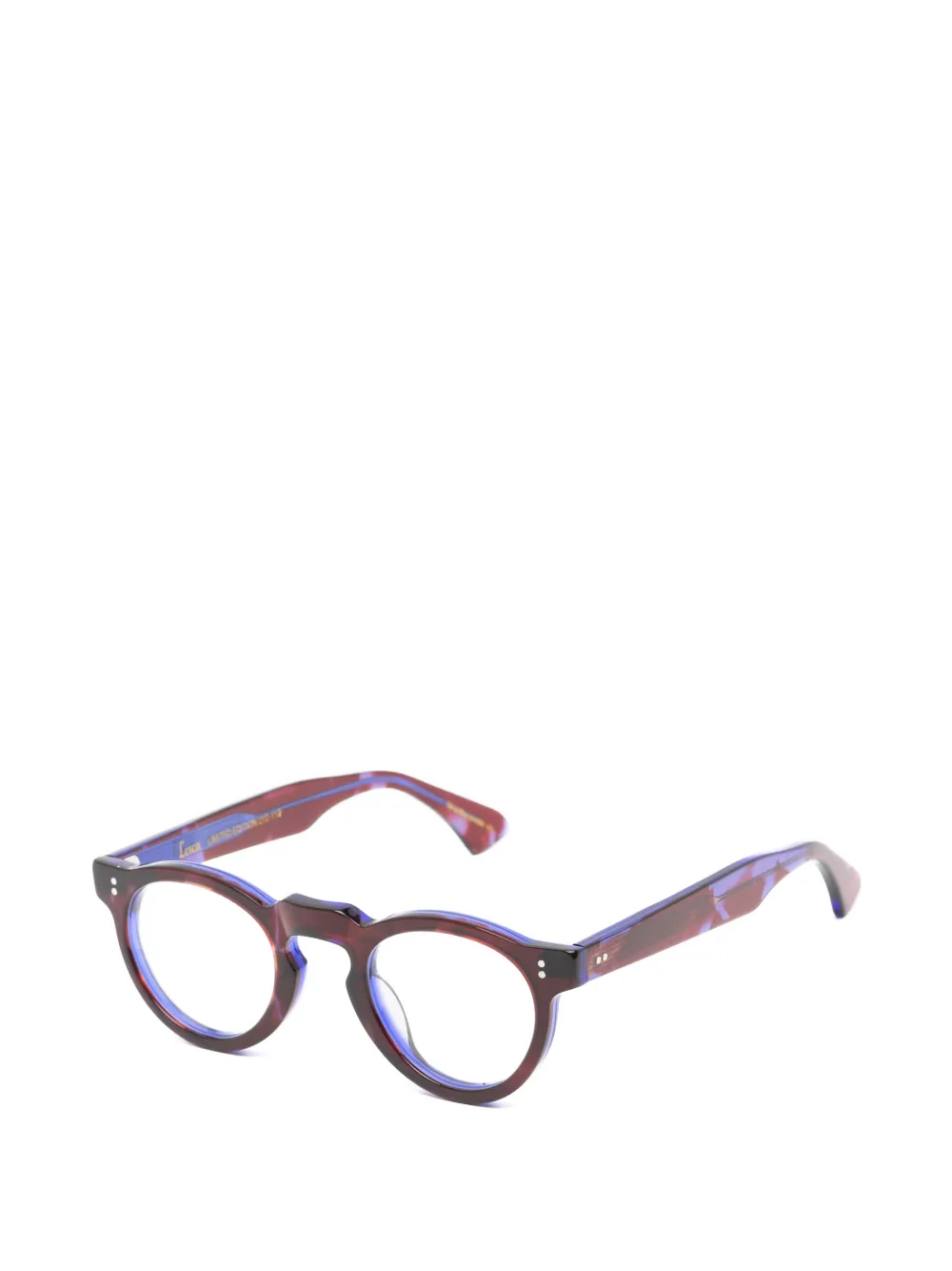 Lesca Coda round-frame glasses Rood