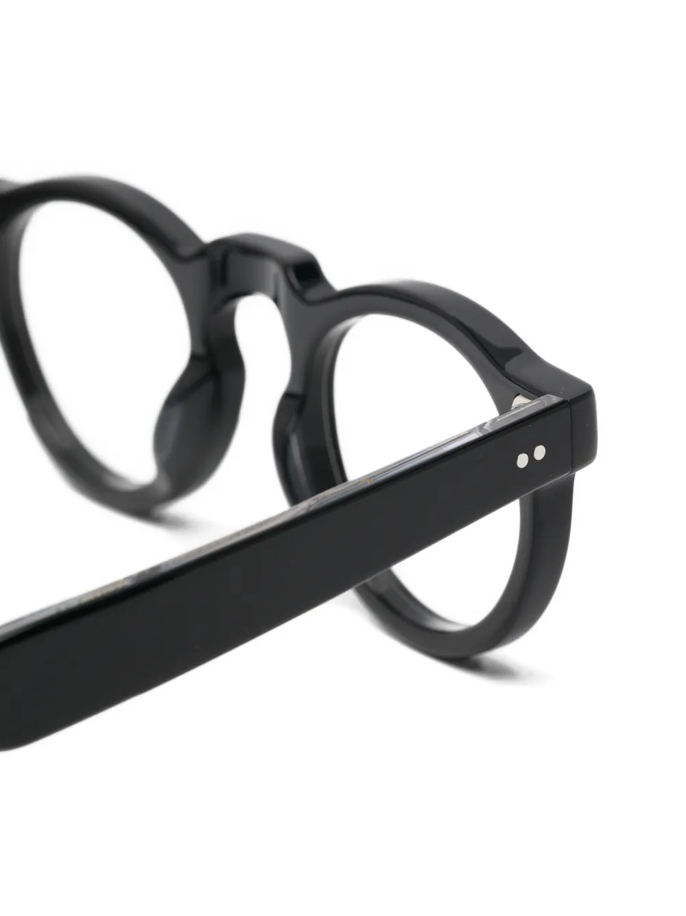 Lesca Coda round-frame glasses Zwart