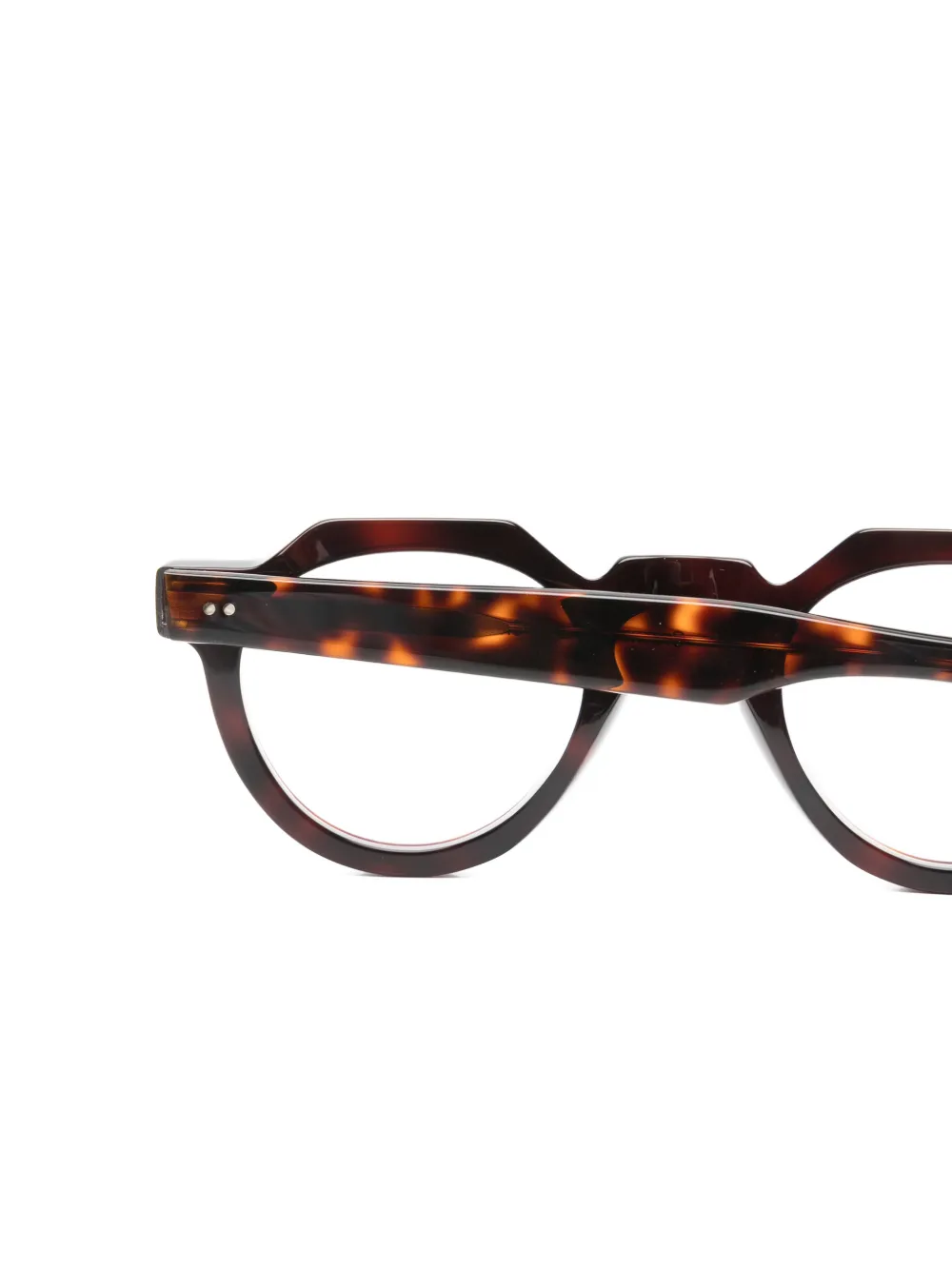 Lesca Crown XL Panto round-frame glasses Bruin