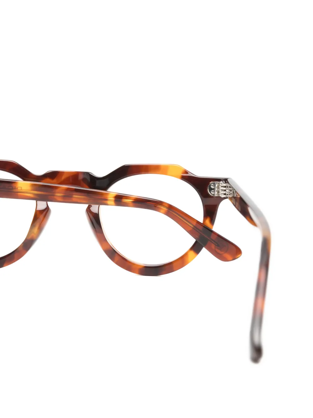 Lesca Pica round-frame glasses Bruin