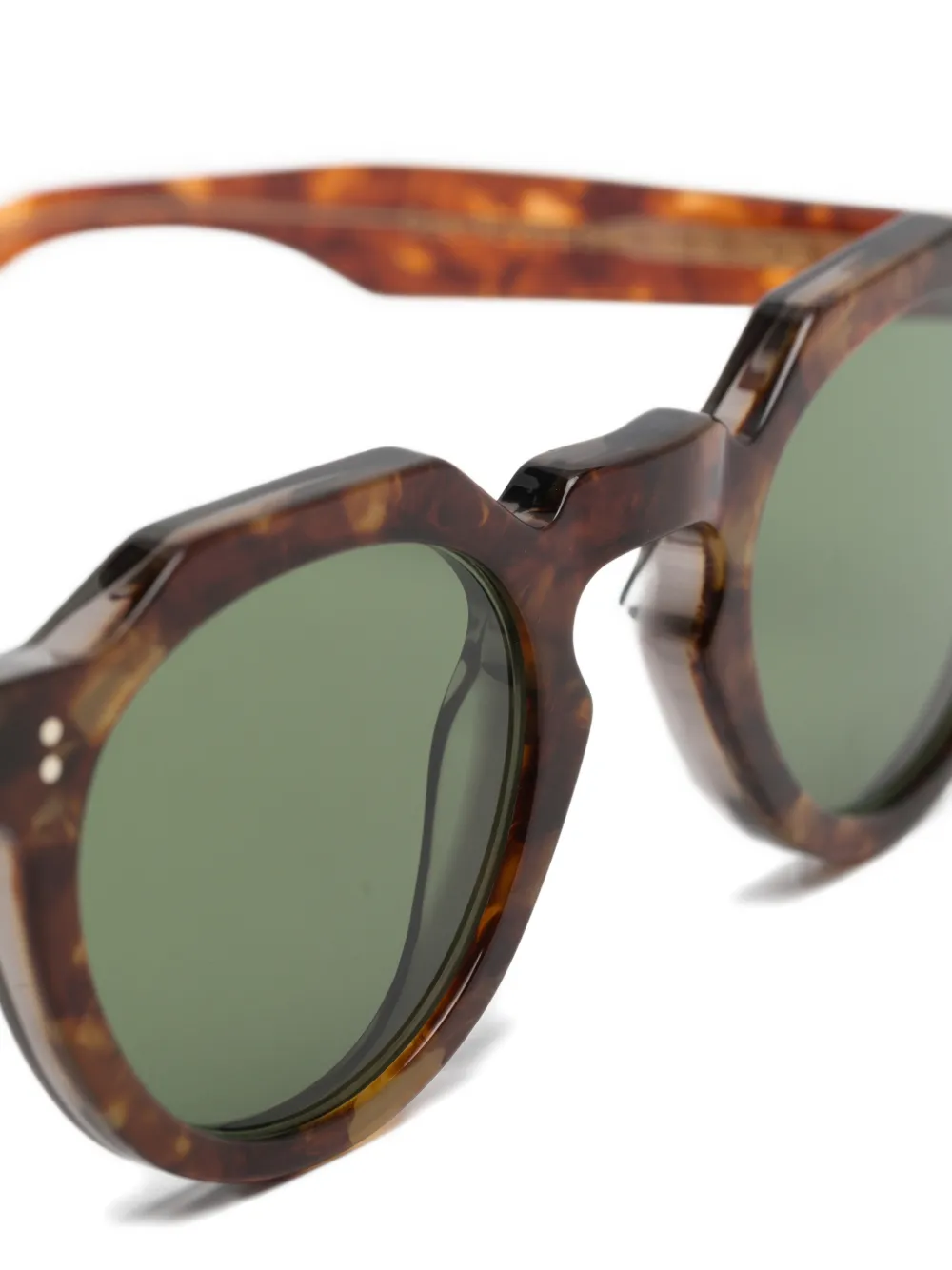 Lesca Crown XL geometric-frame sunglasses Bruin