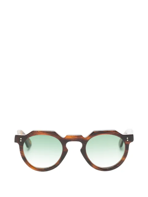Lesca Crown Panto geometric-frame sunglasses