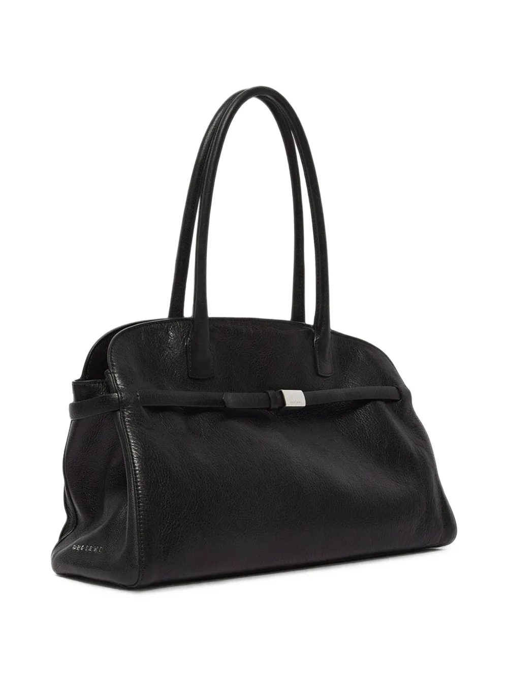 Orciani large Aura Lagoon embossed tote bag Zwart