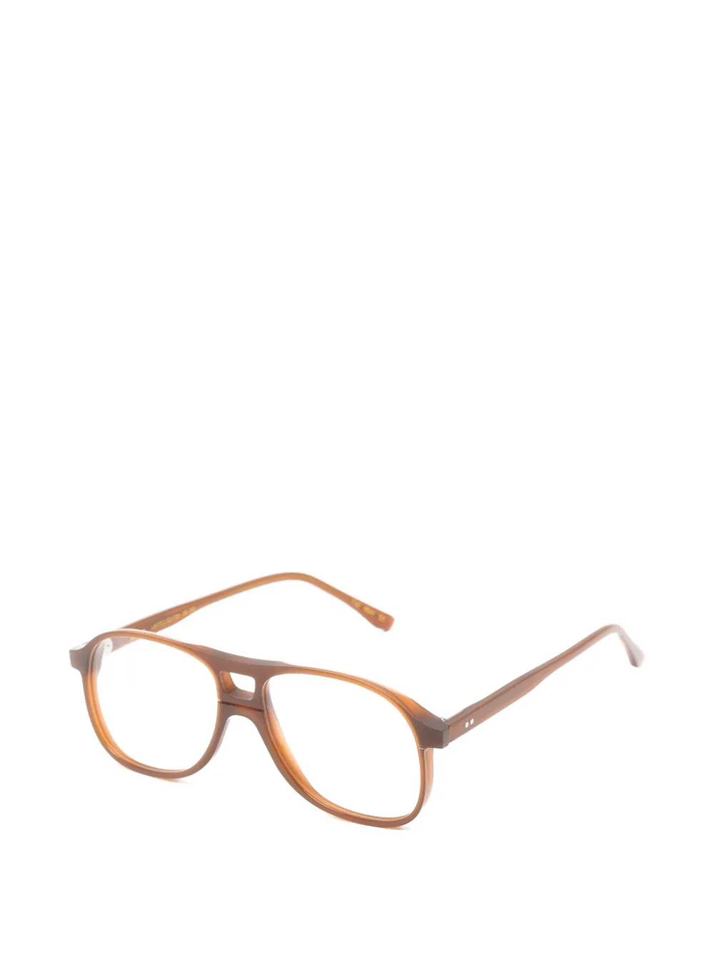 Lesca Rock pilot-frame glasses Bruin