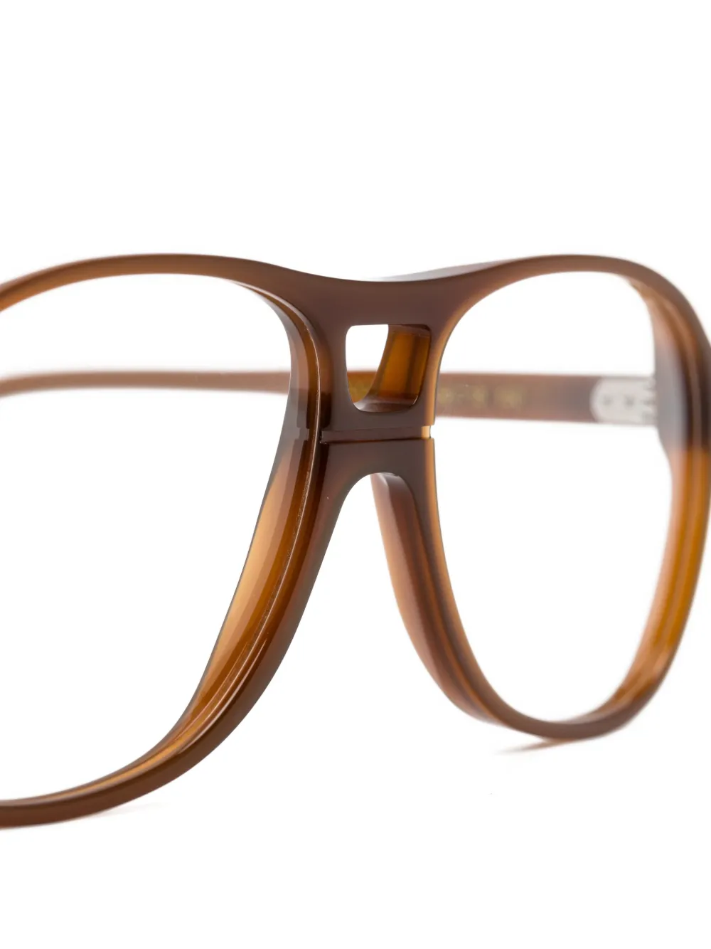 Lesca Rock pilot-frame glasses Bruin