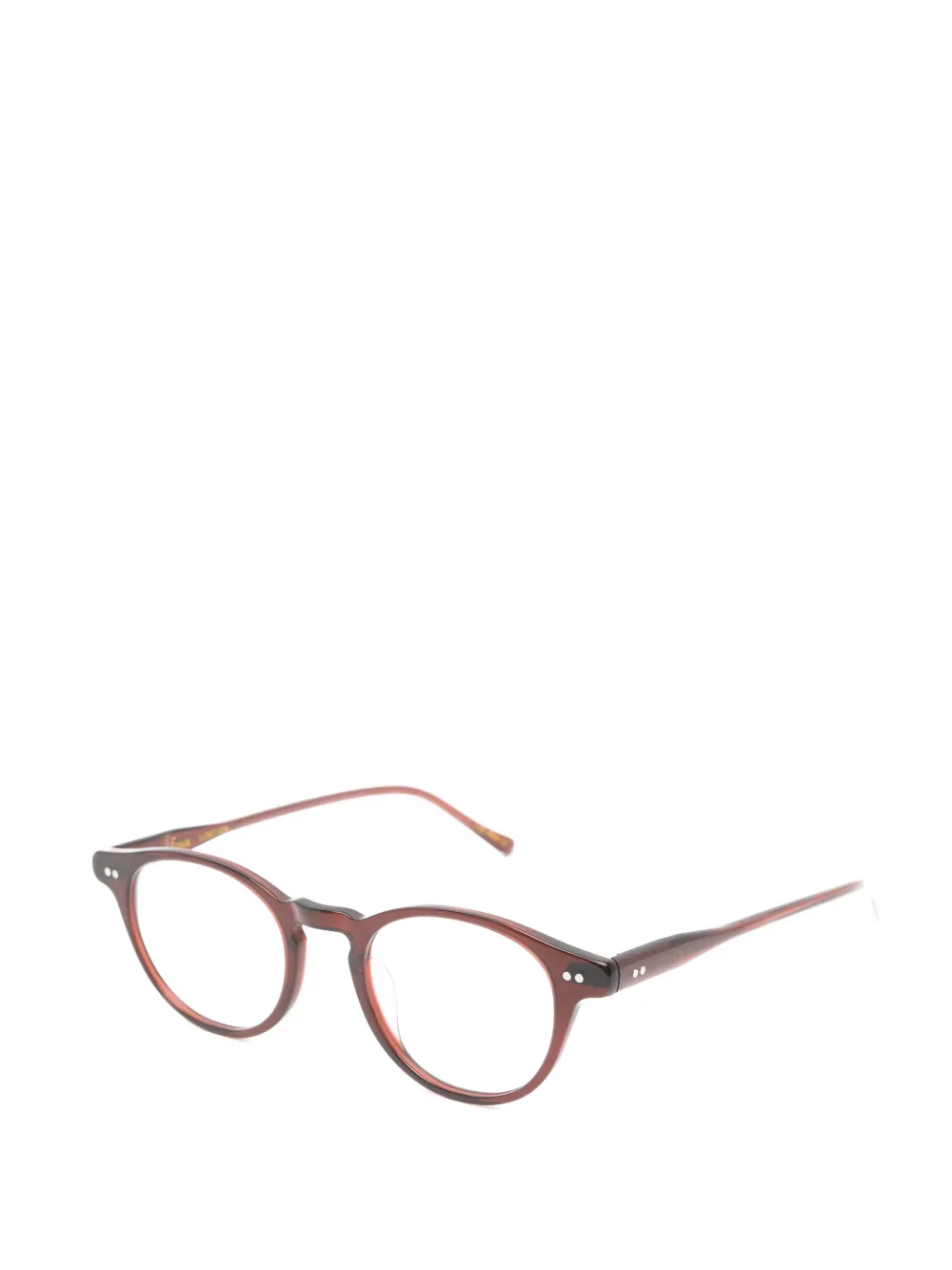 Lesca Bref round-frame glasses Rood