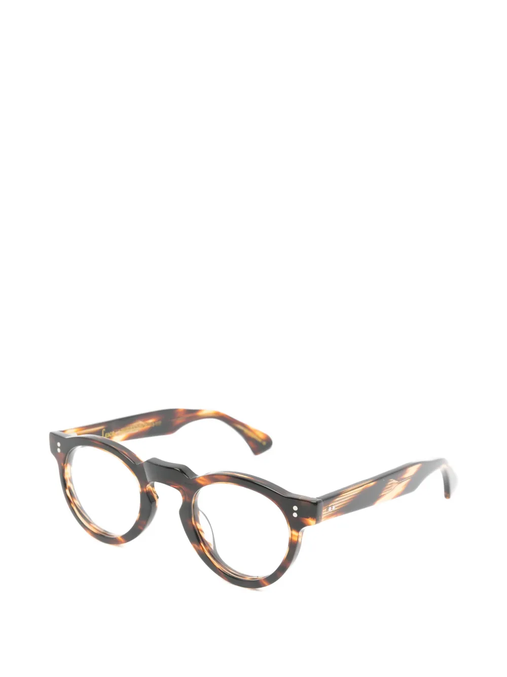 Lesca Coda round-frame glasses Bruin