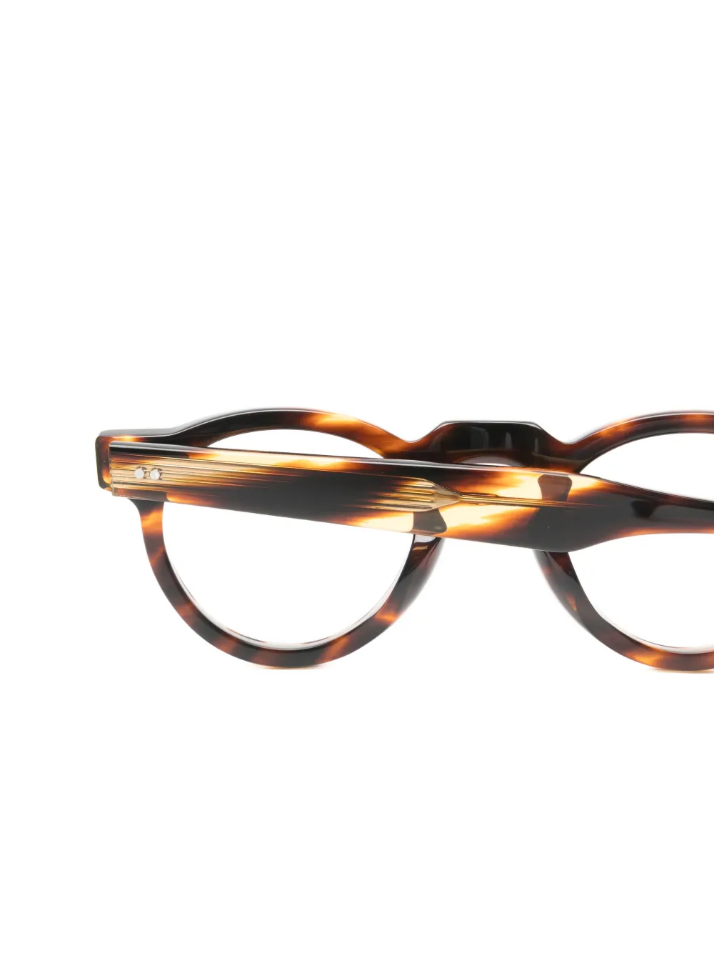 Lesca Coda round-frame glasses Bruin