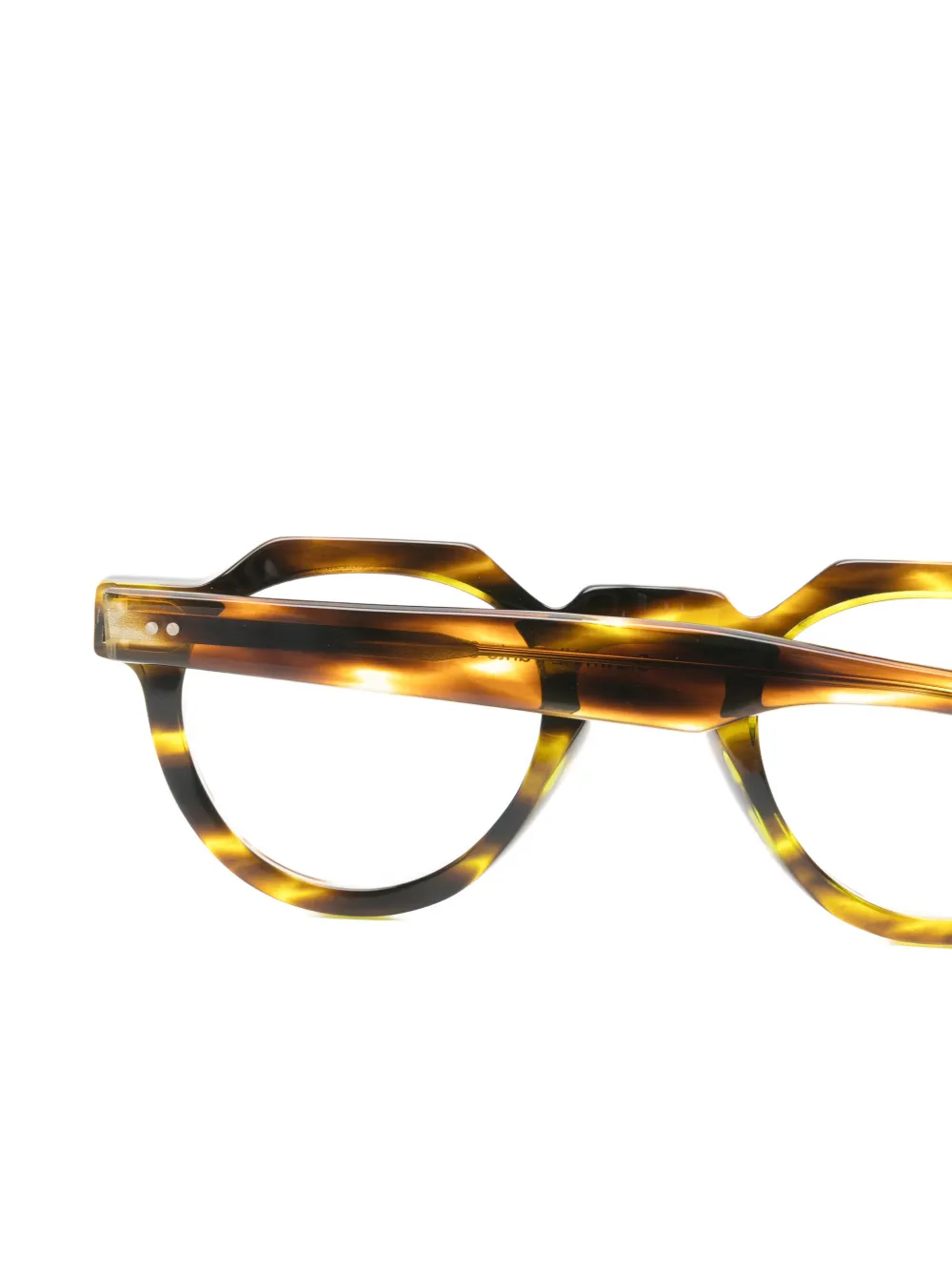 Lesca Crown XL Panto round-frame glasses Bruin