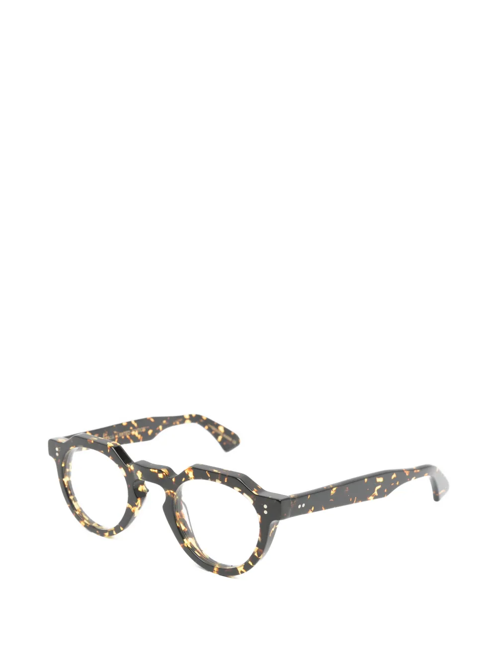 Lesca Crown XL Panto round-frame glasses Bruin
