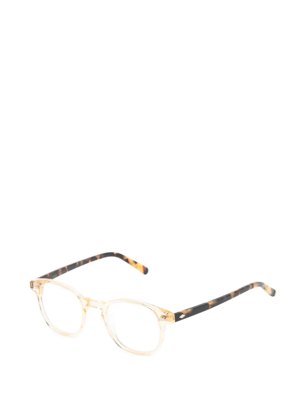 Lesca tortoiseshell-effect round-frame glasses Bruin