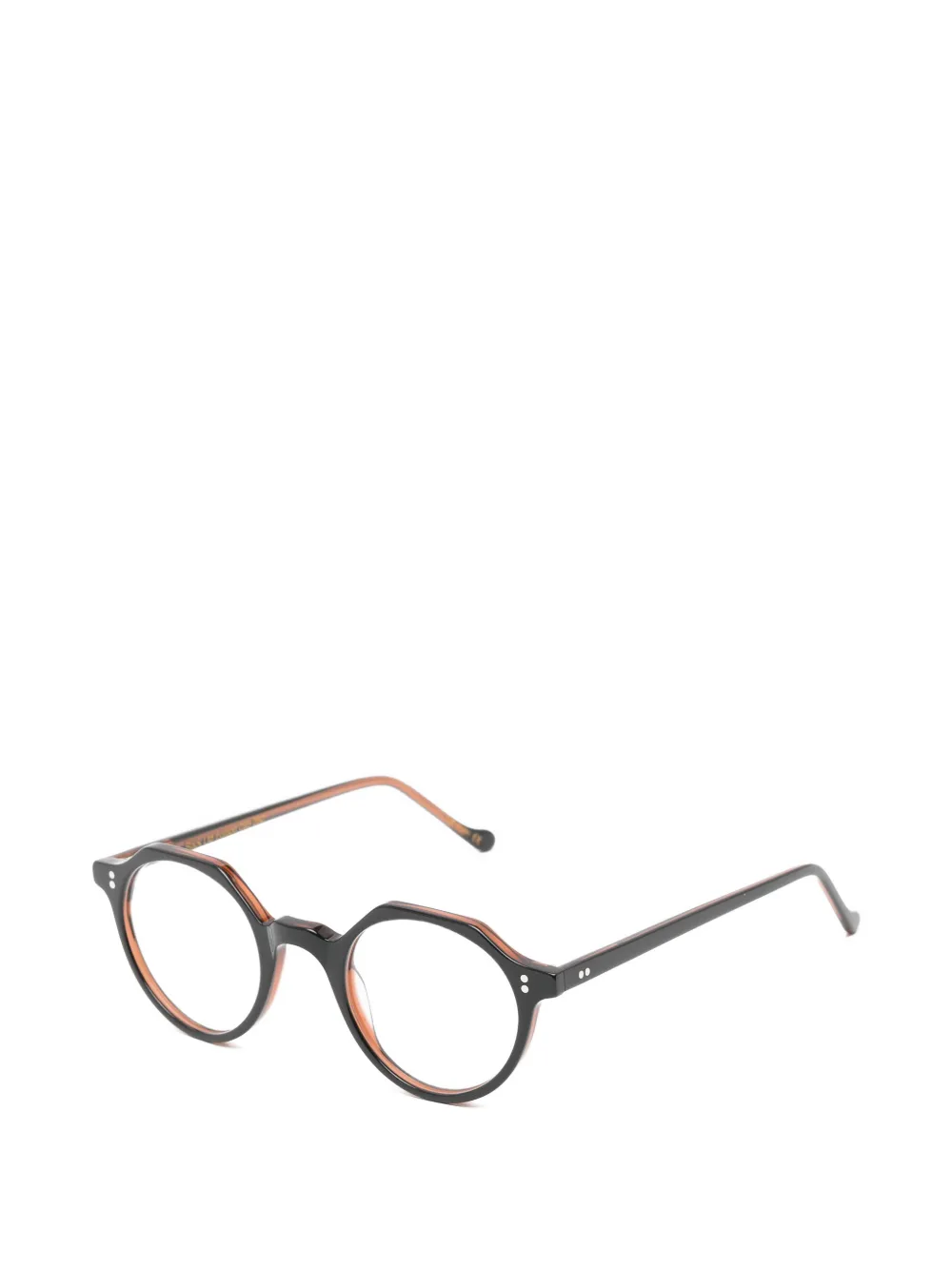 Lesca Heri XL geometric-frame glasses Zwart