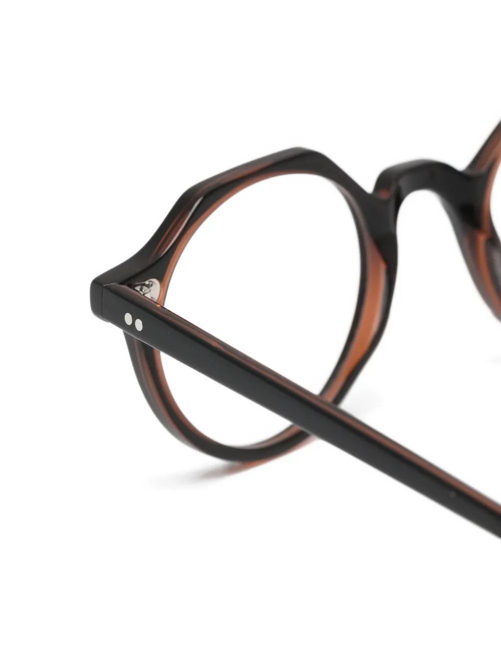 Lesca Heri XL geometric-frame glasses Zwart