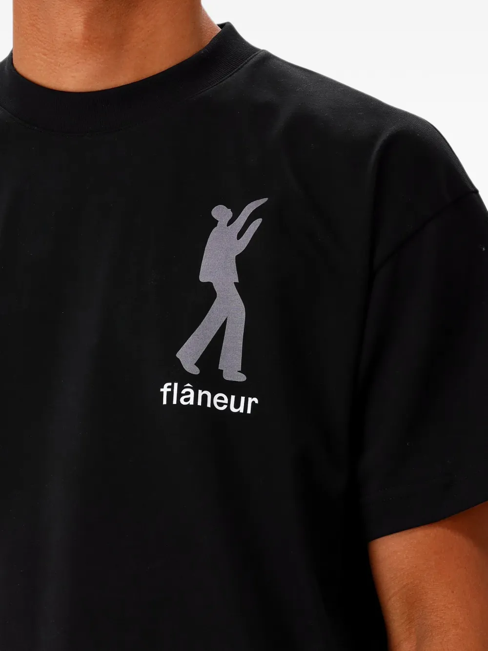 FLÂNEUR Inflatables T-shirt met grafische print Zwart