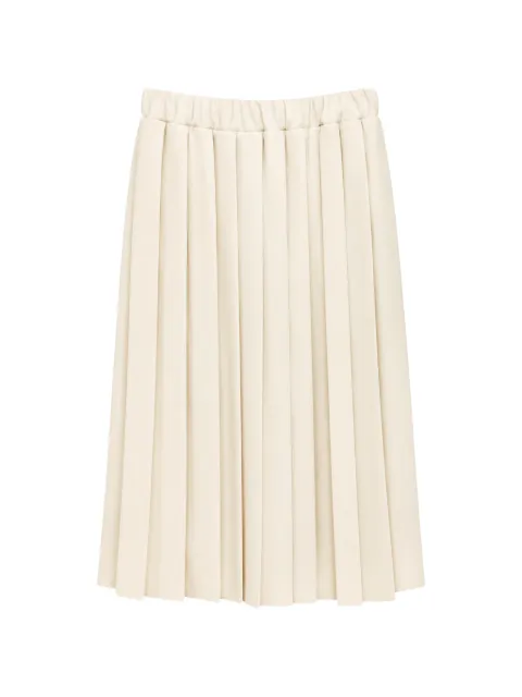 Jucca pleated button-detail skirt