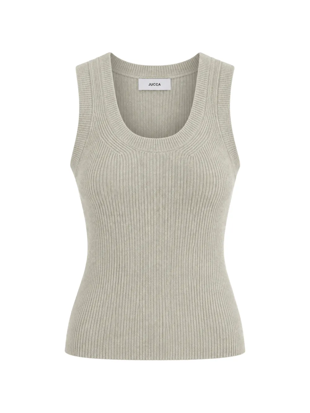 Jucca ribbed-knit scoop-neck top - Toni neutri