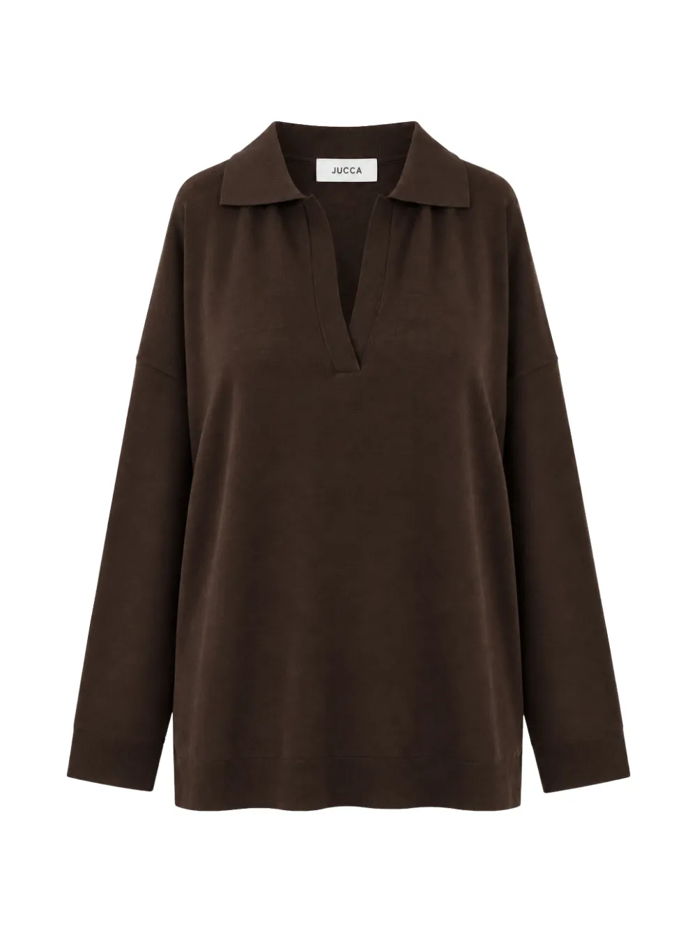 Jucca drop-shoulder V-neck sweater - Marrone