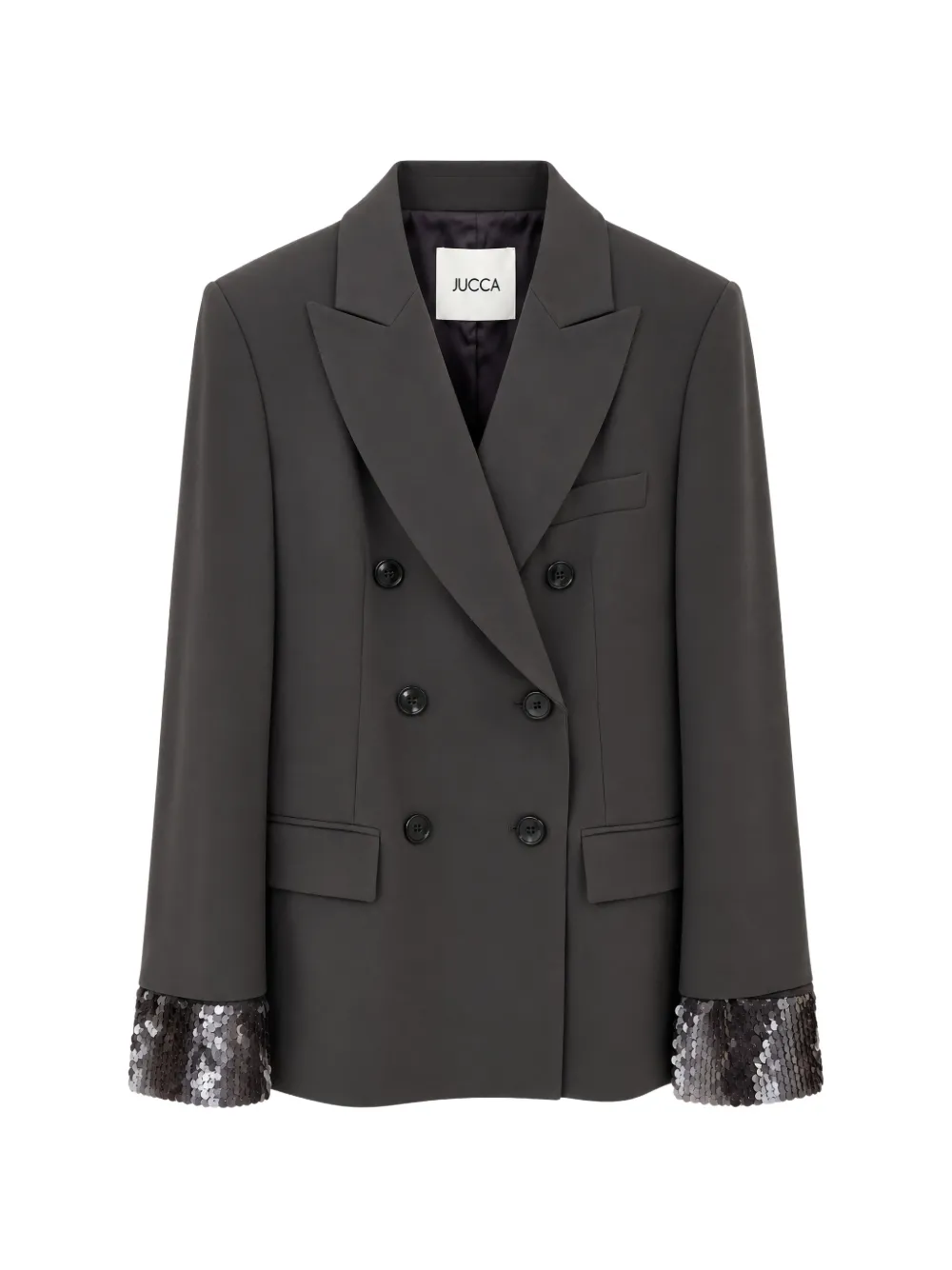 Jucca sequin-embellished double-breasted blazer - Grigio
