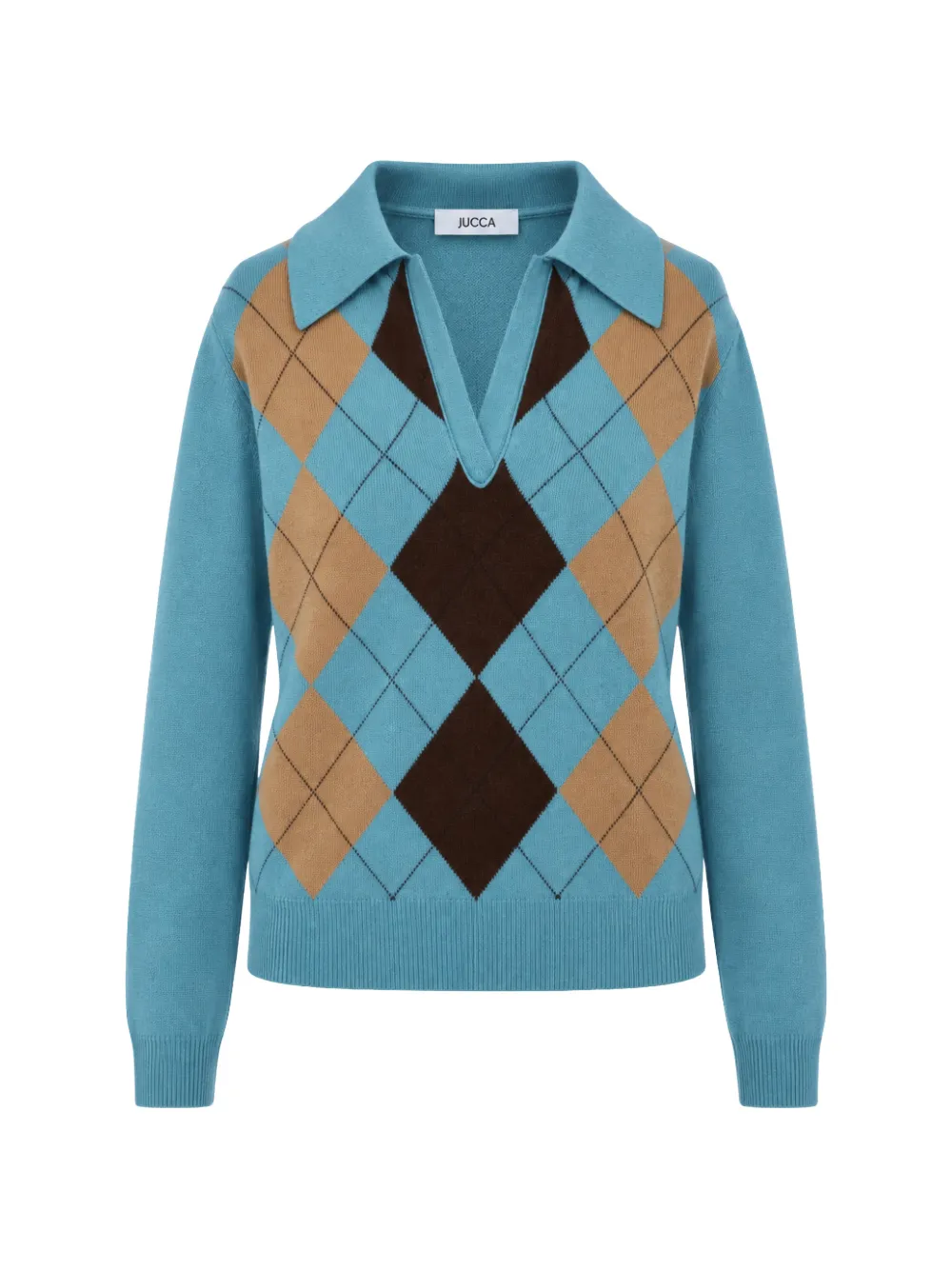 Jucca argyle-knit sweater - Blu