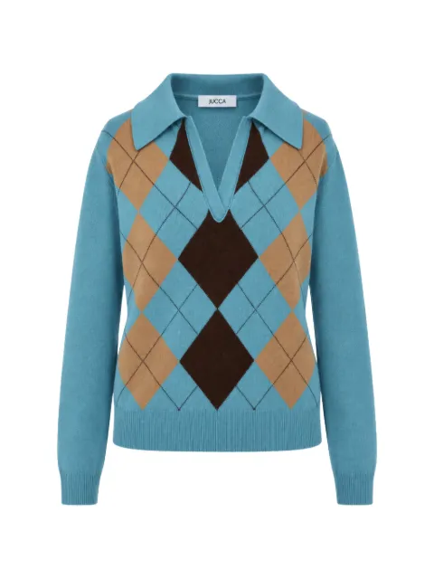 Jucca argyle-knit sweater