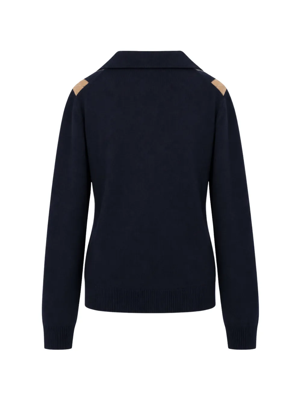 Jucca Trui met kraag en argyle-intarsia Blauw