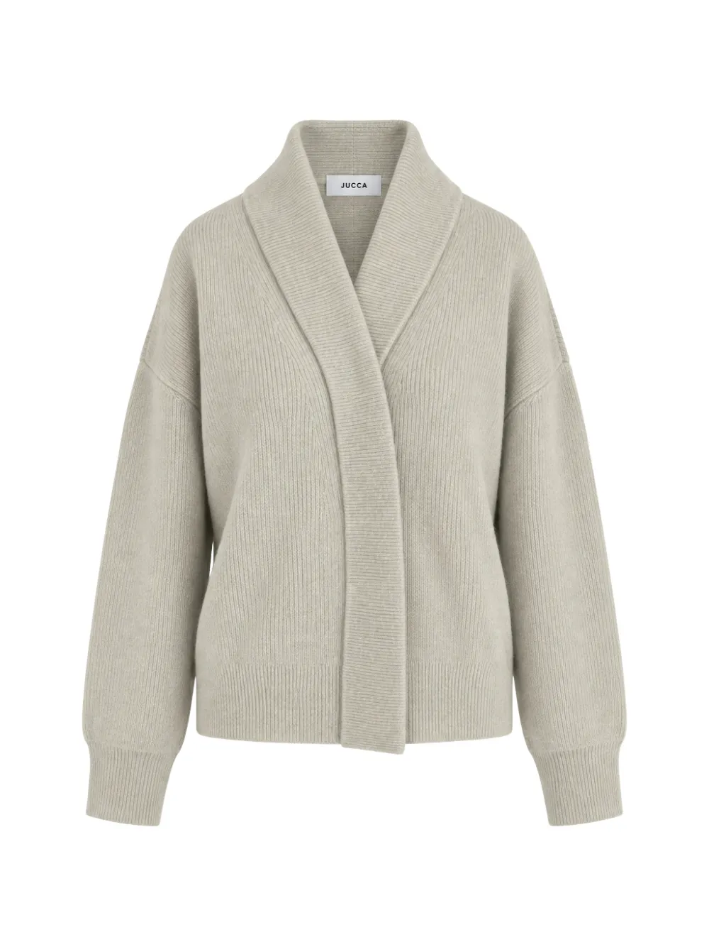Jucca ribbed shawl-collar cardigan - Toni neutri