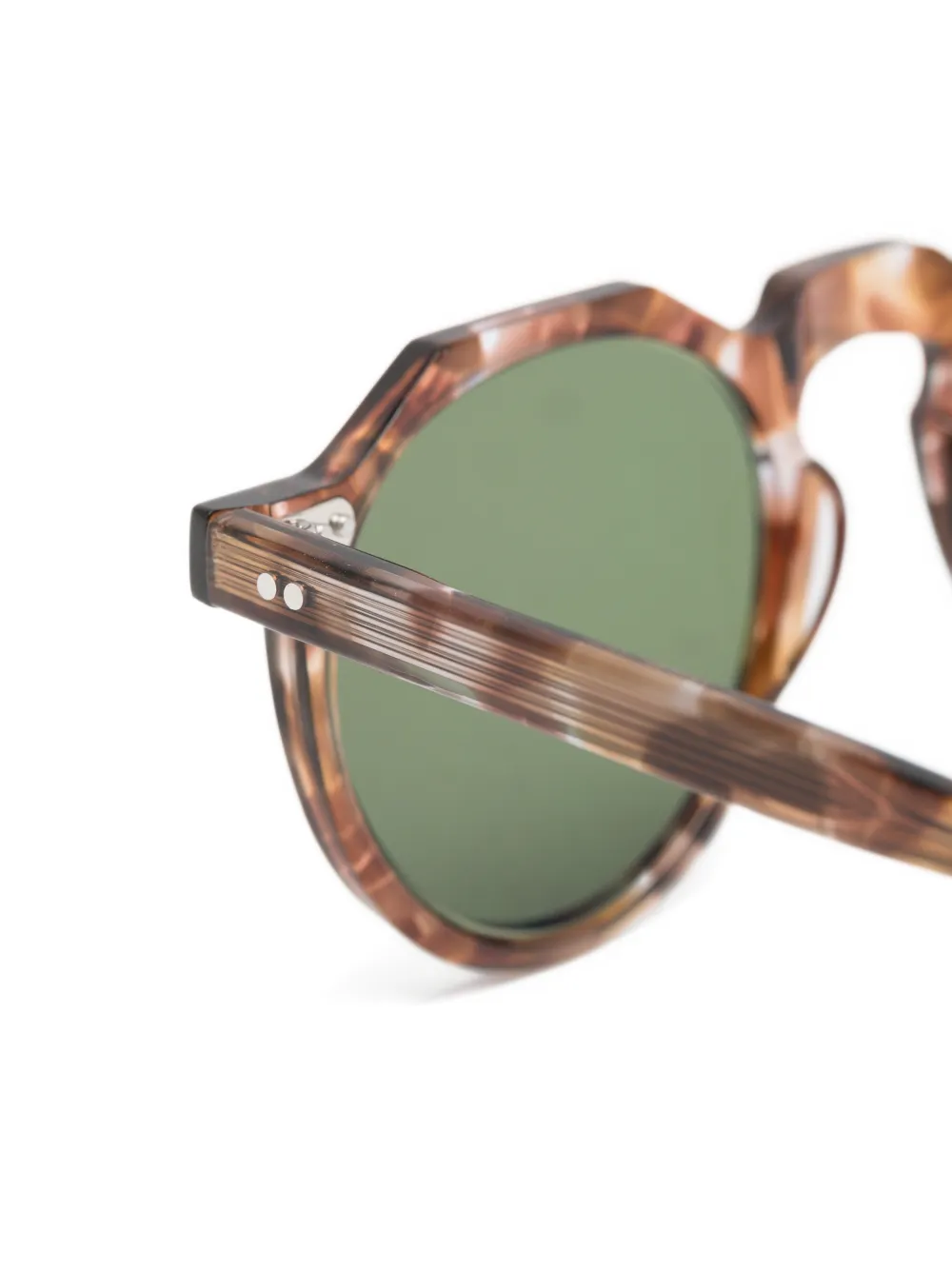 Lesca Bloc geometric-frame sunglasses Bruin