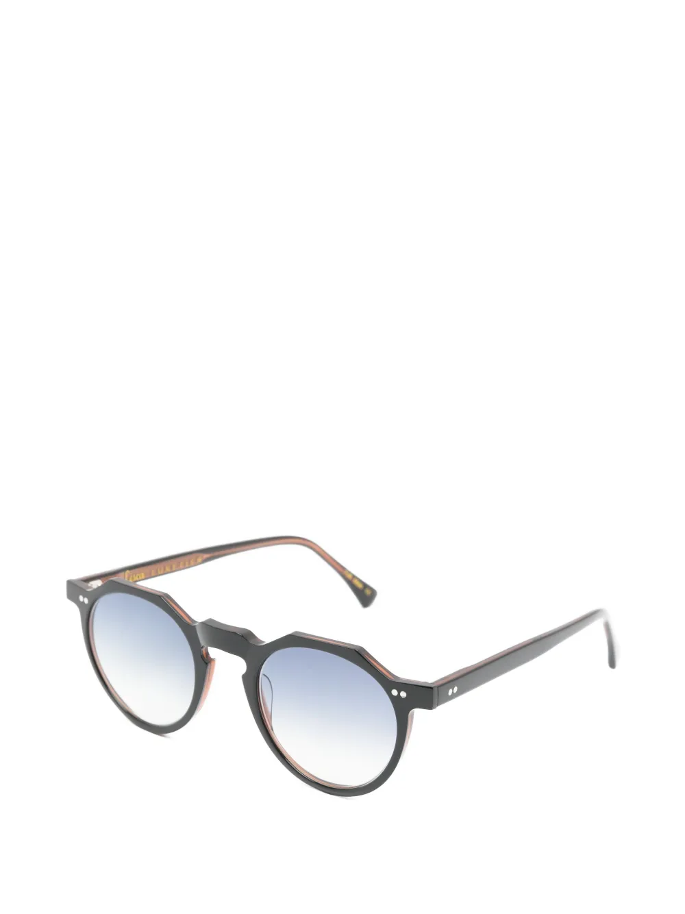 Lesca Bloc geometric-frame sunglasses Zwart