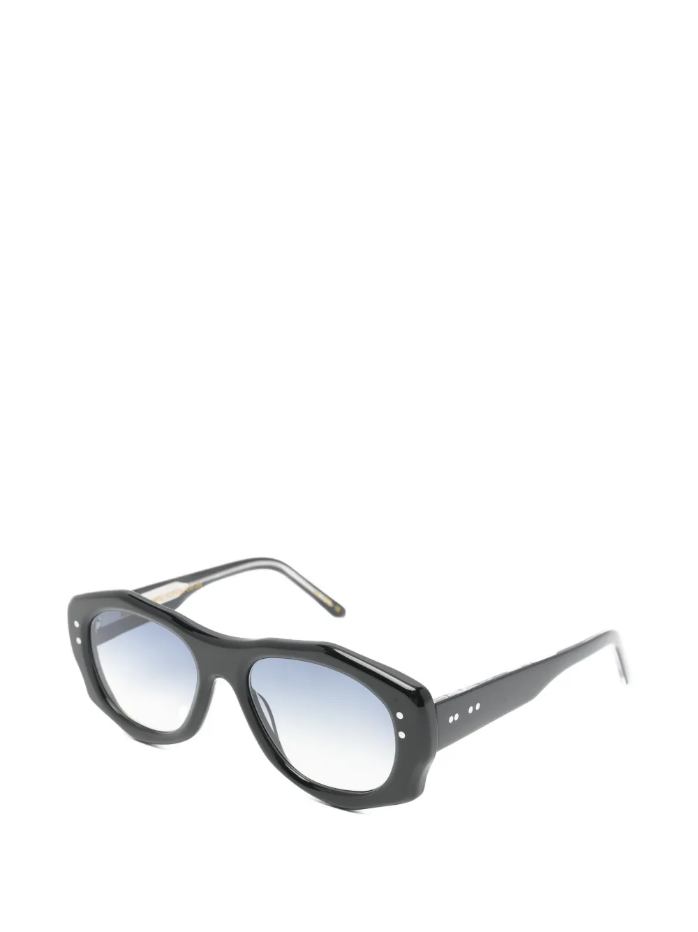 Lesca Peggy geometric-frame sunglasses Zwart