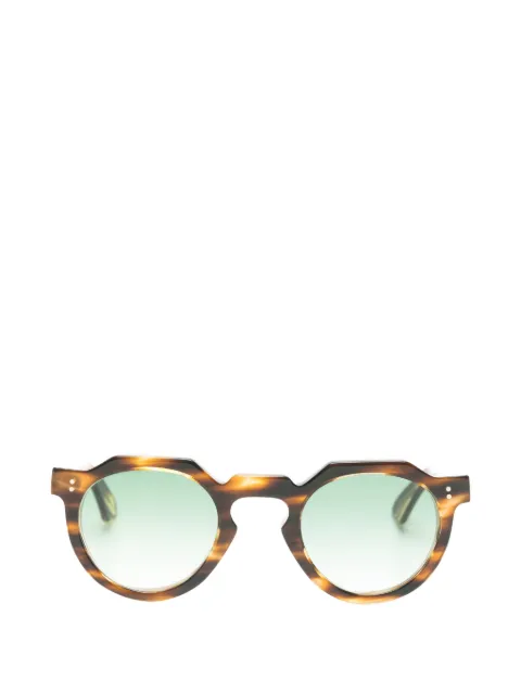 Lesca Crown Panto geometric-frame sunglasses
