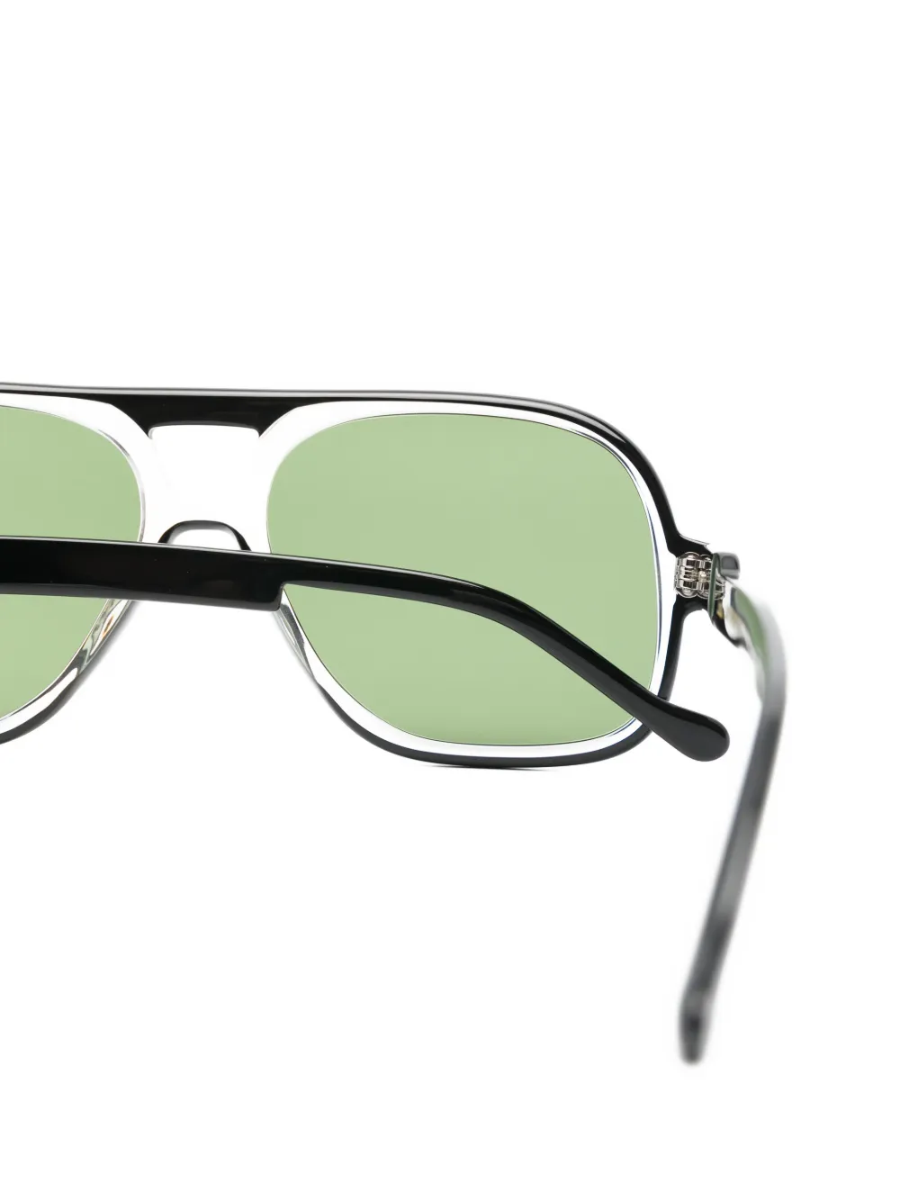 Lesca Lotus pilot-frame sunglasses Zwart