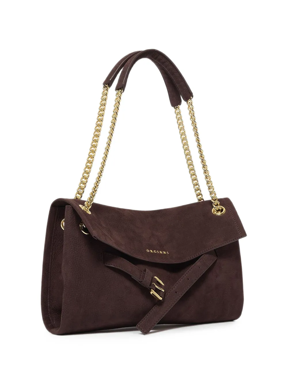 Orciani small Venus leather tote bag Bruin