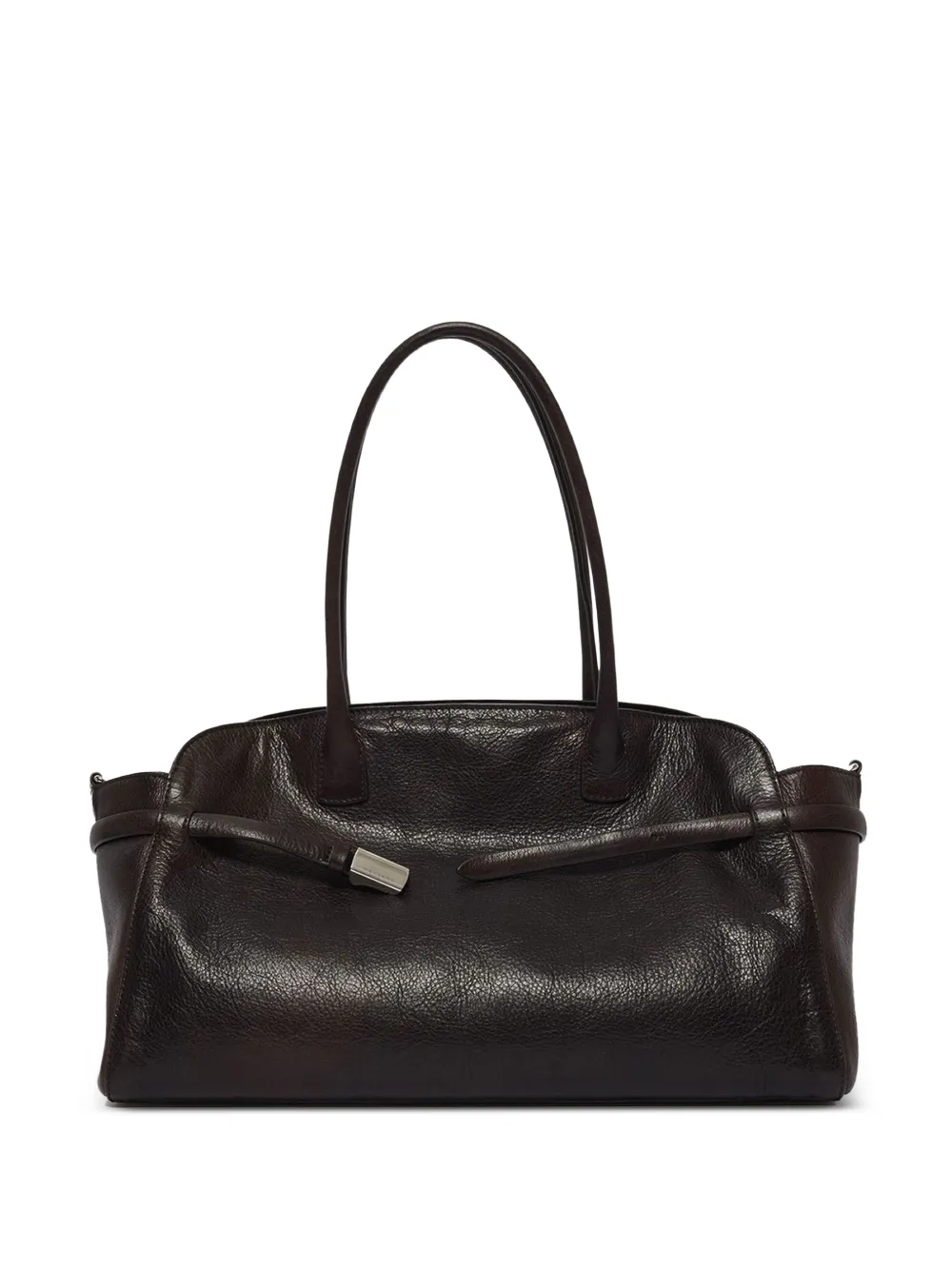 Orciani large Aura Lagoon embossed-leather tote bag Bruin