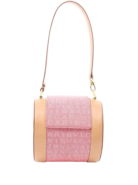 Bvlgari Pre-Owned bolso de mano Logomania cilíndrico de lona 2010-2026