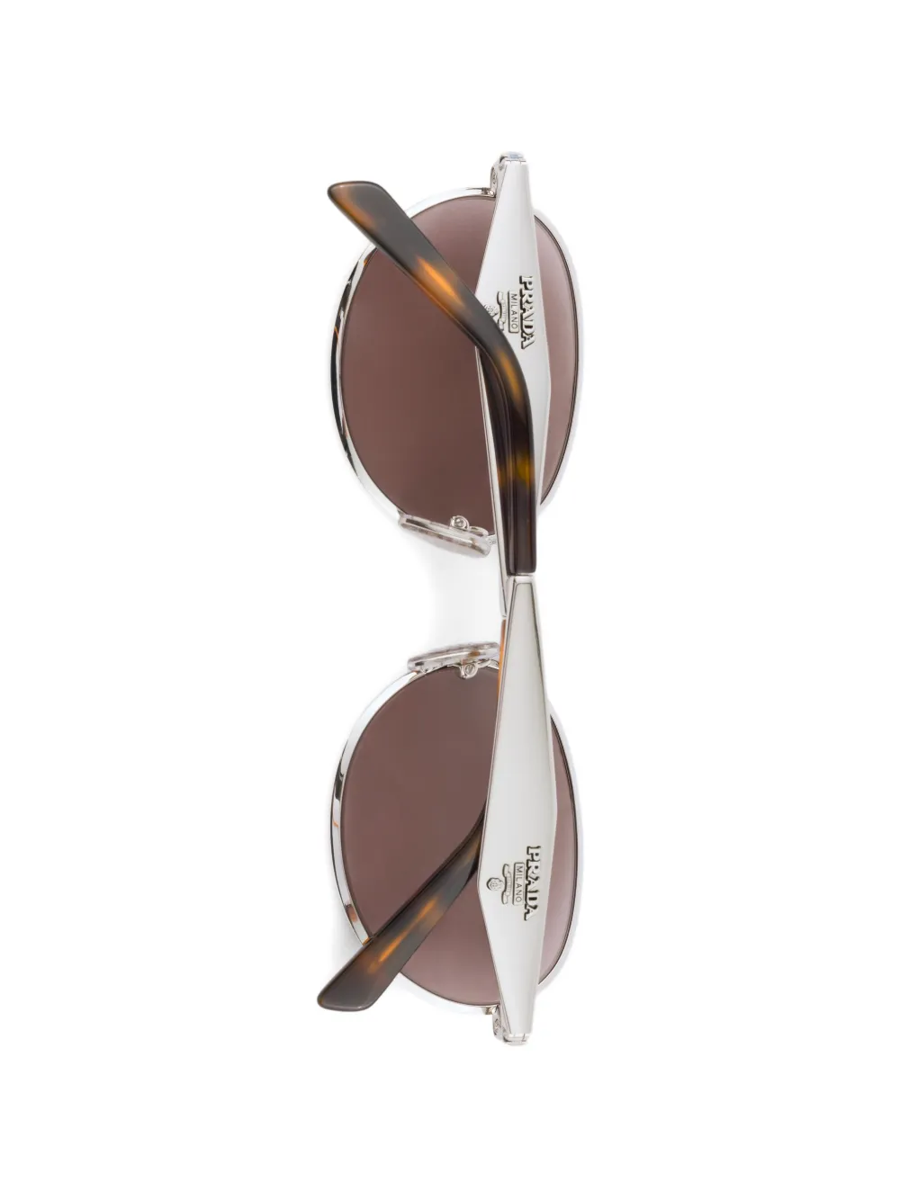 Prada Eyewear Zonnebril met Prada-logo Zilver