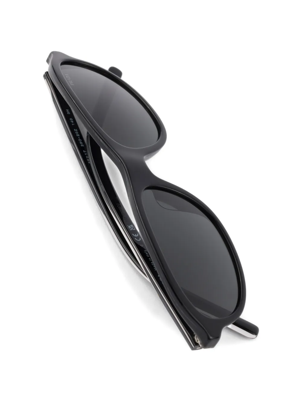Prada Eyewear Zonnebril met iconisch metalen plakkaat Zwart