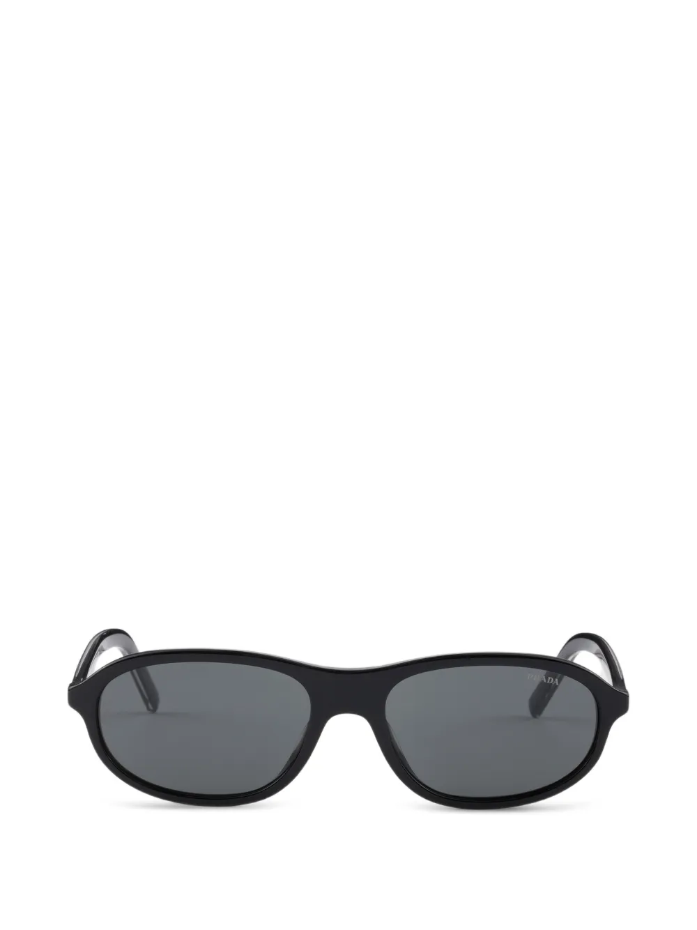 Prada Eyewear Zonnebril met iconisch metalen plakkaat Zwart