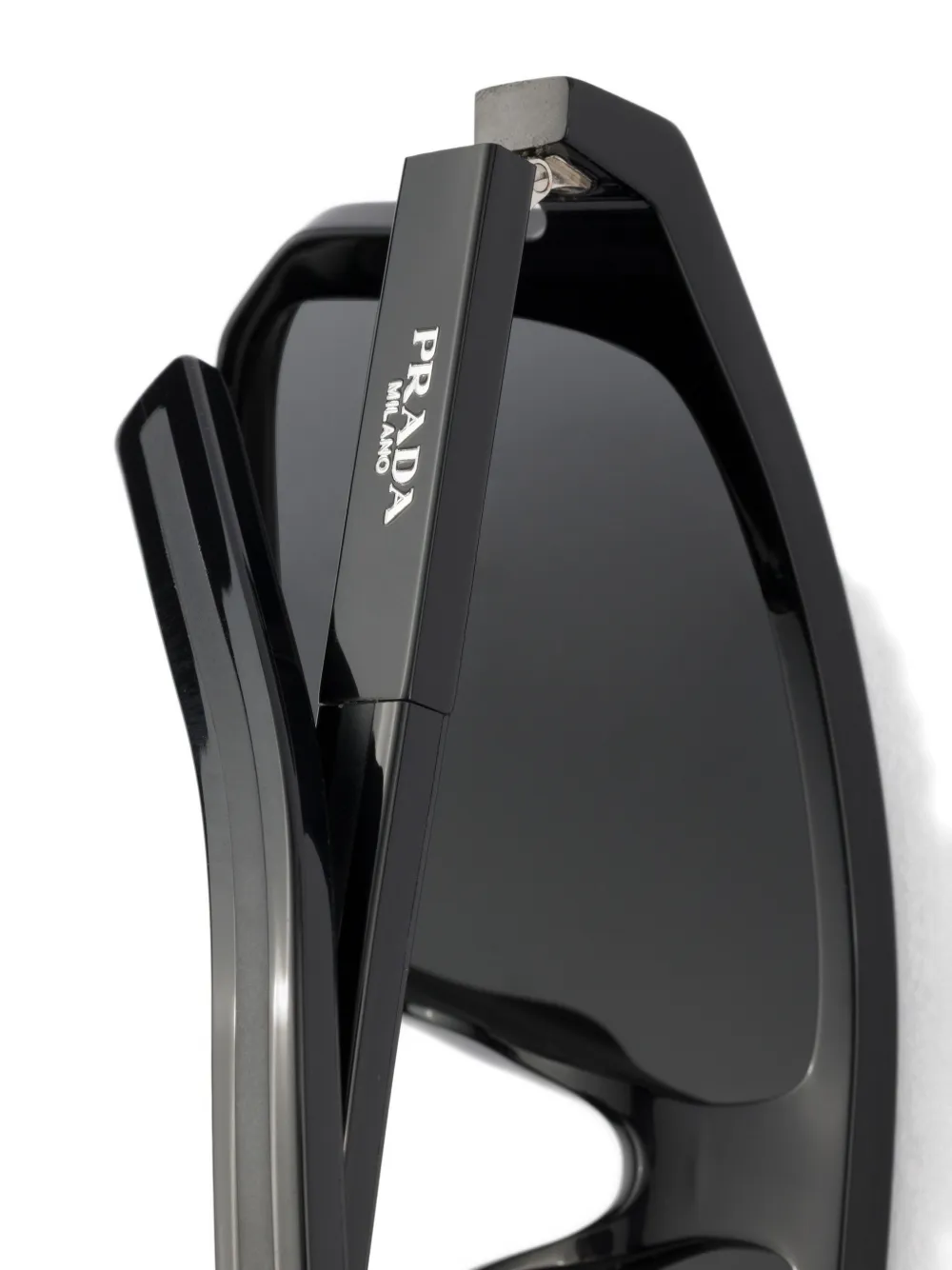Prada Eyewear Zonnebril met Prada-logo Zwart