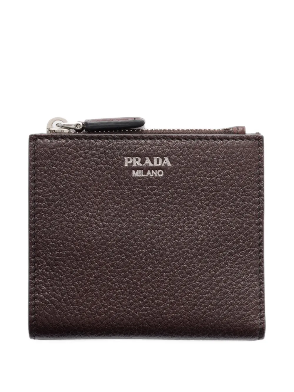 Prada small leather wallet - Marrone