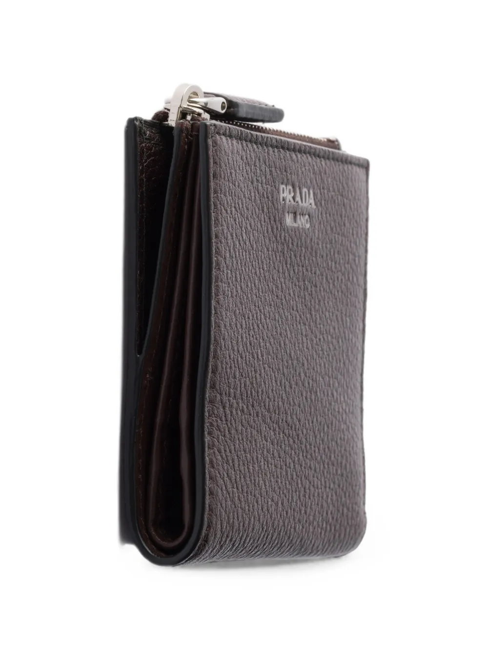 Prada Leren portemonnee Bruin
